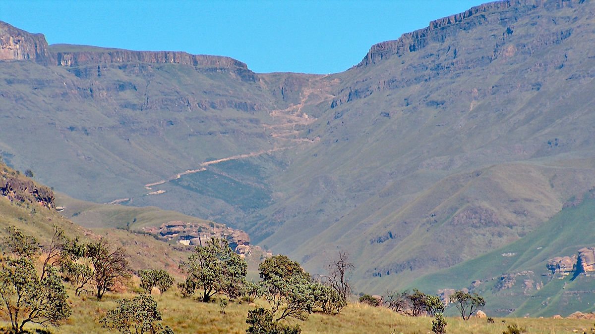 Looking up the Sani Pass