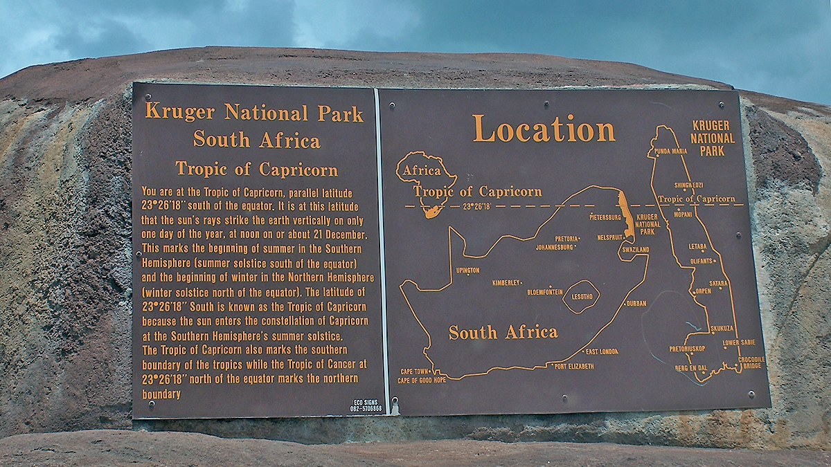 Tropic of Capricorn, Kruger Park