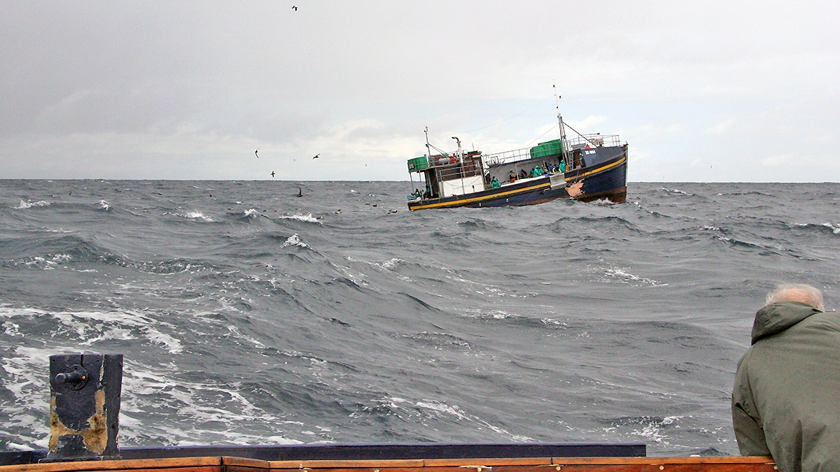 Fishing vessel off Cape Point, South Africa