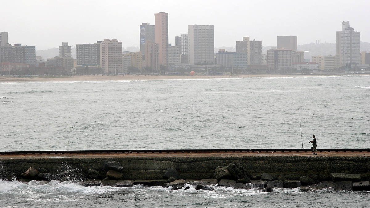 Durban from the harbour mouth