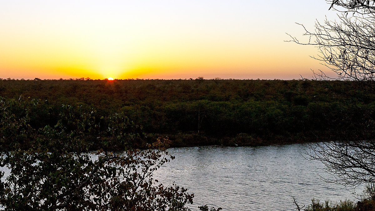 Sunset over the Pioneer Dam