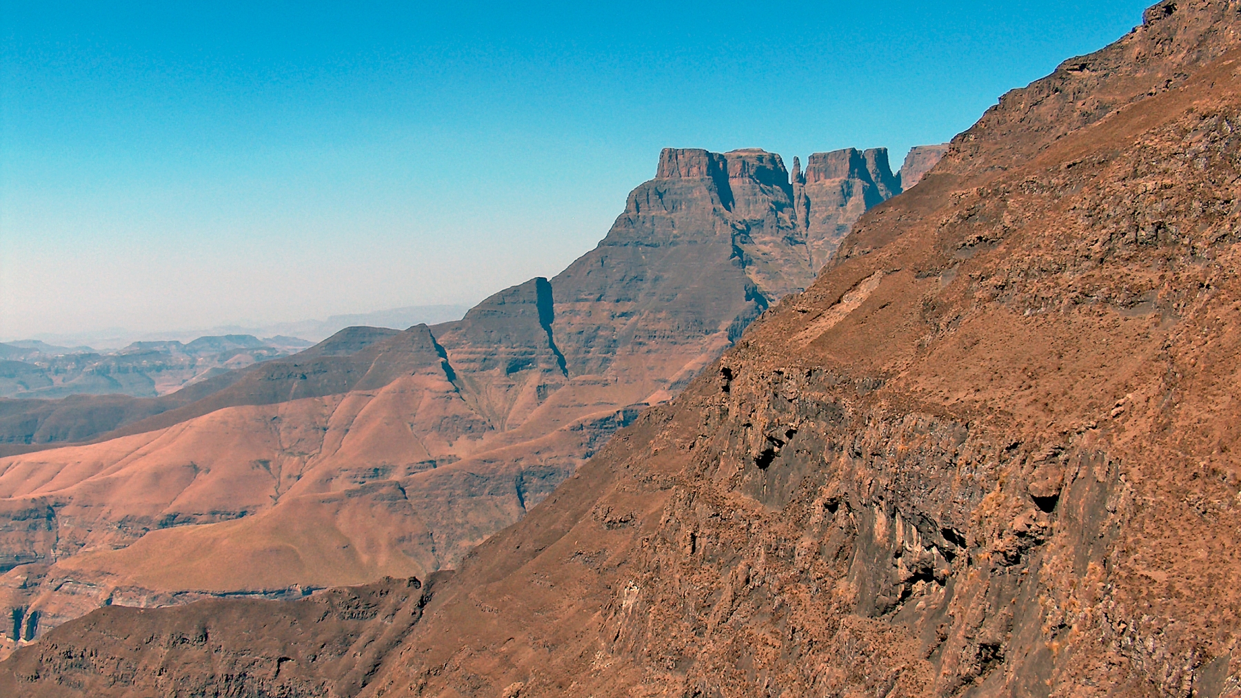 Southern end of The Amphitheatre, Drakensberg, South Africa