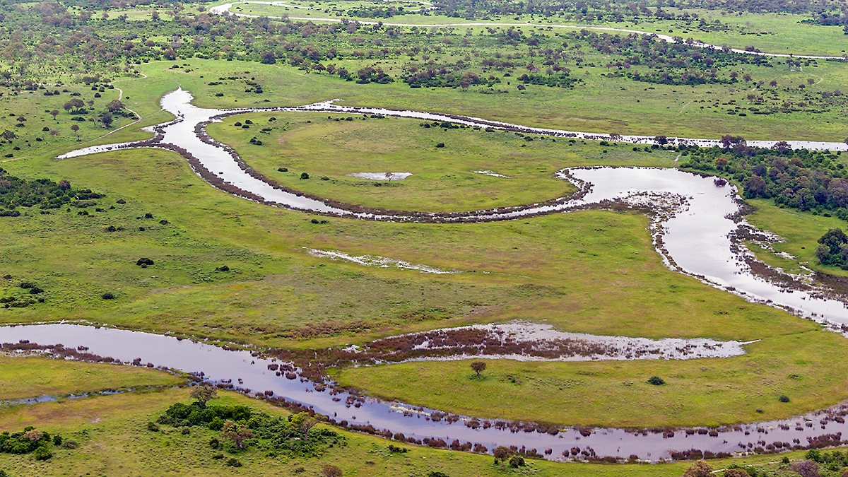 Approaching Lebala landing strip, northern Botswana (IMG_4933)