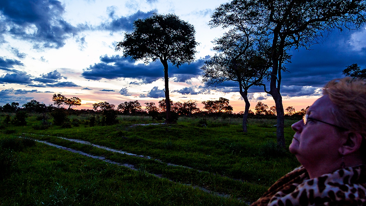 Sunset near Lebala, Northern Botswana