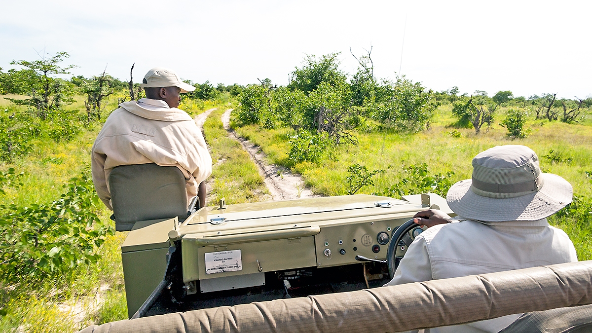 Kwando Safaris game-viewing vehicle