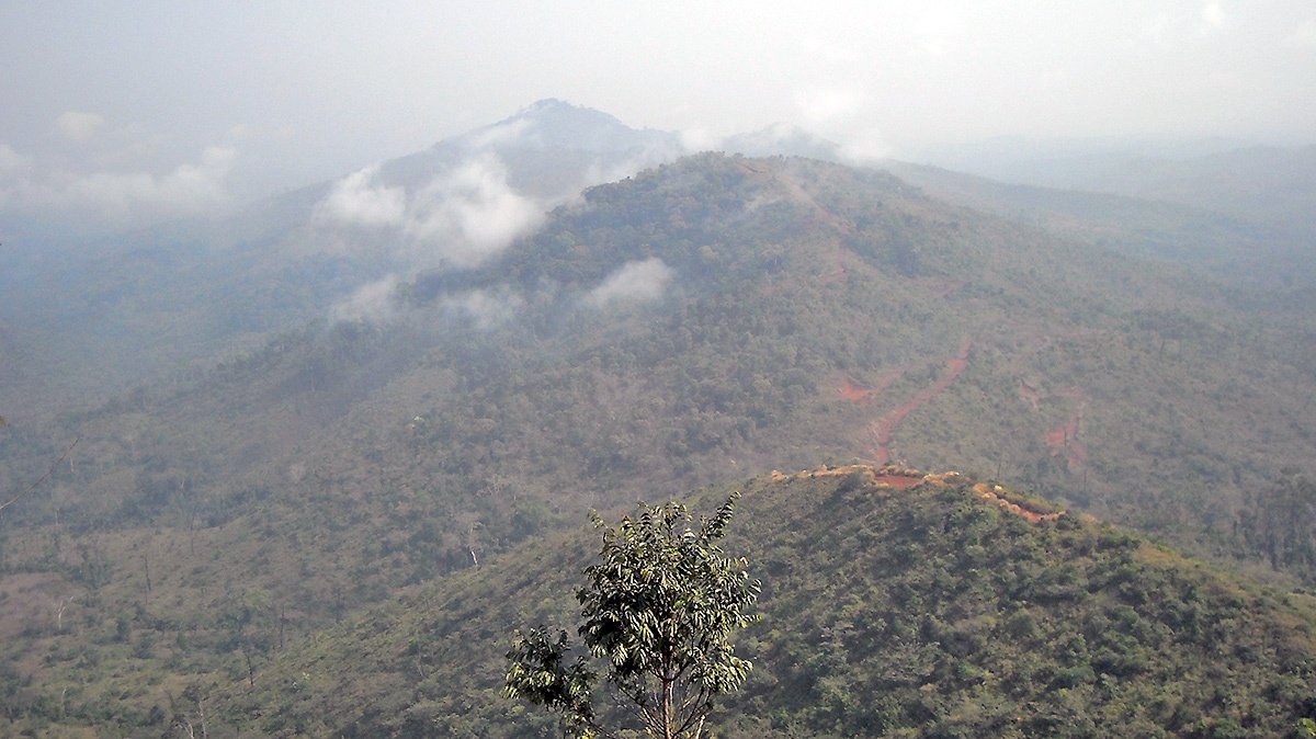 Early morning view from drill site