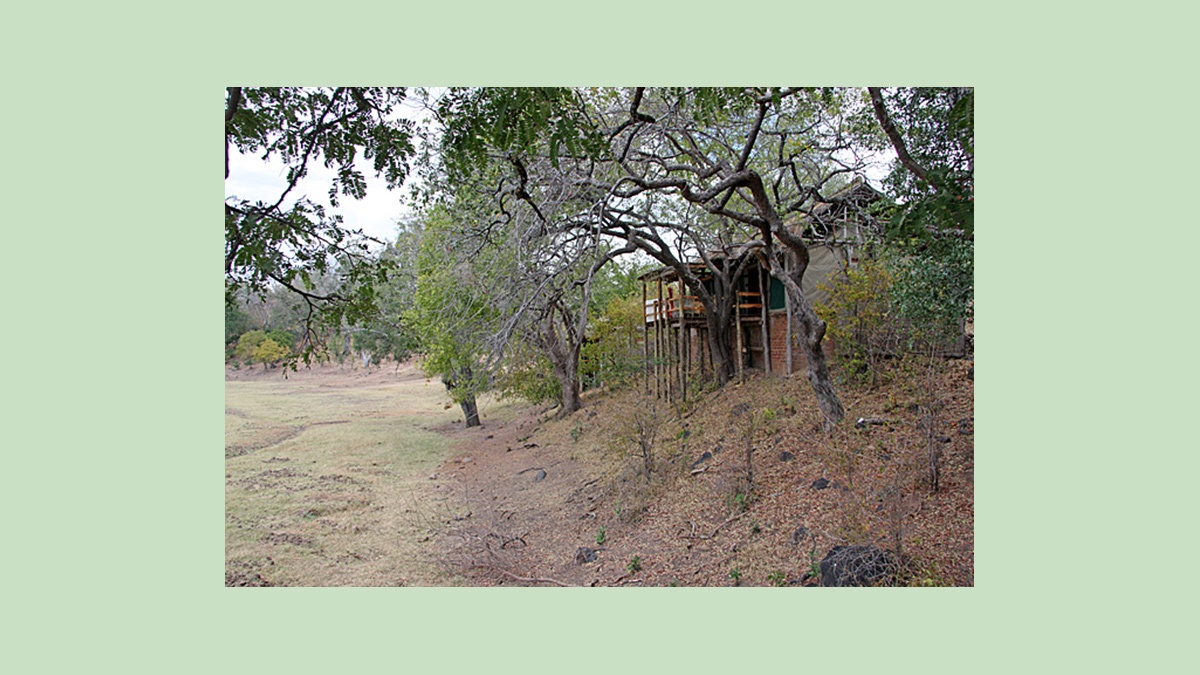 Permanent tent seen from dining deck
